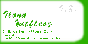 ilona hutflesz business card